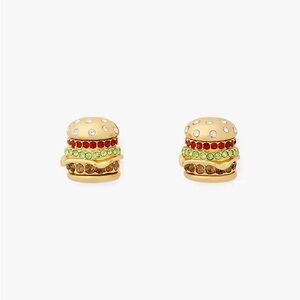 Kate Spade Fast Food Burger Stud Earrings